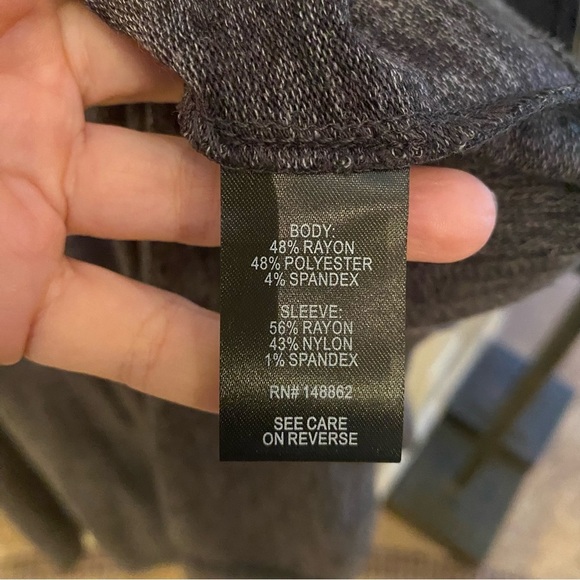 NWT~TORRID Super Soft Plush Gray Floral Sleeves Midi Dress Size 00 (M/L) - Picture 10 of 11